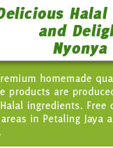 Nyonya Colors specializes in premium homemade quality Nyonya kueh and delights. Many of the products are produced in central kitchen with the freshest and Halal ingredients. Free delivery services are available in most areas in Petaling Jaya and selected areas in central Kuala Lumpur.